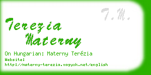 terezia materny business card